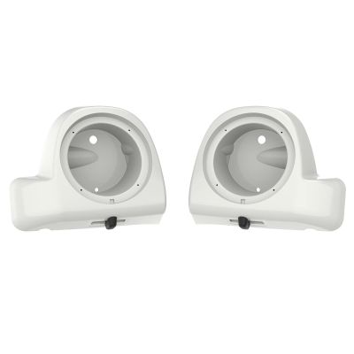 Mats-Csrewy Lower Vented Fairing Speaker Pods 6.5 inch for Harley Touring, FLT, FLHT, FLHTCU, FLHRC, Road Glide, Road King, Street Glide, Electra Glide 2014-2023 Stone washed white pearl