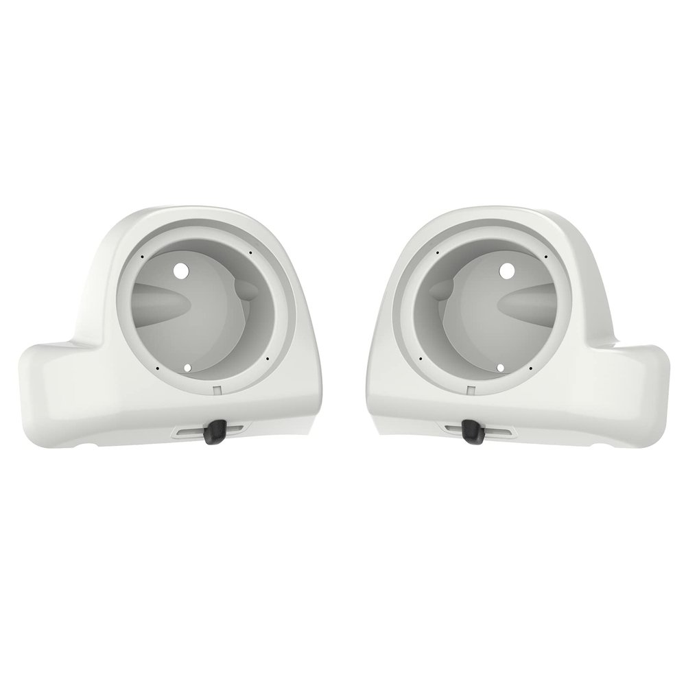 Mats-Csrewy Lower Vented Fairing Speaker Pods 6.5 inch for Harley Touring, FLT, FLHT, FLHTCU, FLHRC, Road Glide, Road King, Street Glide, Electra Glide 2014-2023 Stone washed white pearl
