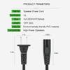 2 Prong TV Power Cord for LG 24" 28" 32" 40" 43" 48" 49" 50" 55" 60" 65" 75" 80" 85" LCD HD Smart 4K TV 2 Prong AC Power Cable, 43LH570A 55UH6090 55LH575A 55UH6030 32LH500B Charging Cable (10FT) view 3