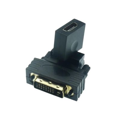 90 180 Degree Rotation DVI 24+1 to HDMI-compatible Adapter DVI to HD 1080P HDTV Converter Fit Compatible PC PS3 Projector TV Box