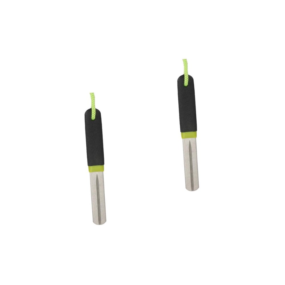 Yardwe 2pcs Fishing Hooks Sharpening Stone Double-sided Fishhook Hone Portable Fishing Accessory for Family and Friends