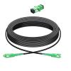 Simplex SC/APC to SC/APC Fiber Patch Cable 100m/328ft,Fiber Optic Internet Cable,Single Mode Armored Fiber Optic Jumper Optical Patch Cord, Att Fiber Cable OS1/OS2 Compatible OD 3.0mm LSZH Black view 1