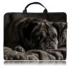 BREIDMKFM Black Pug Laptop Sleeve Case, 14 15 15.4 15.6 inch Laptop Bag Case with Handle for Women Girls Men, Traveling Laptop Sleeve Compatible with MacBook, HP, Dell, Lenovo view 1