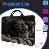 BREIDMKFM Black Pug Laptop Sleeve Case, 14 15 15.4 15.6 inch Laptop Bag Case with Handle for Women Girls Men, Traveling Laptop Sleeve Compatible with MacBook, HP, Dell, Lenovo view 2