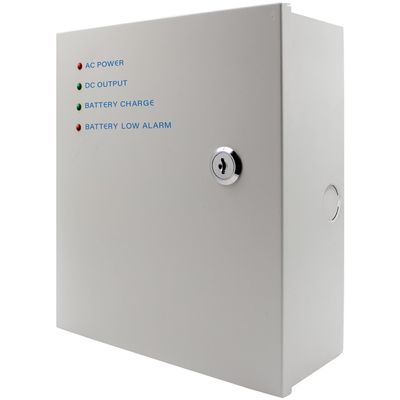 Power Supply Control AC 110-240V to DC 12V 5A Metal Boxed Cabinet Regulated UPS Power Supply Unit with Backup Battery Link for Door Access Entry System (Battery Not Included) (SP1205B DC12V / 5A )