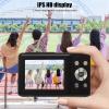 flexman Digital Camera, 44MP 16X Digital Zoom Compact Camera with 2.4 Inch Screen, Portable Digital Point and Shoot Camera for Teens Beginners (Black) view 3