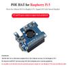 POE HAT Board for Raspberry Pi 5, Power Over Ethernet HAT(POE) with Onboard Cooling Fan and Metal Heatsink, Supports 802.3af/at Network Standard,12V and 5V Power Outputs view 2
