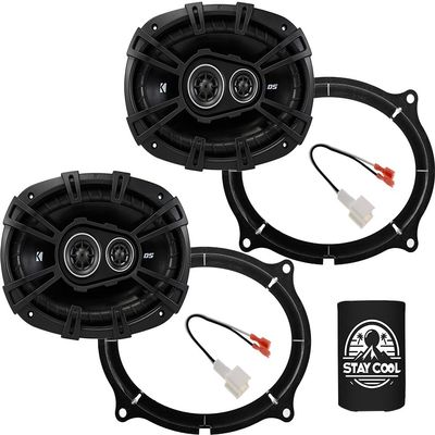 KICKER Front Door 6x9 Speakers Kit for Nissan Titan/Titan XD 2017-2020 Upgrade Kit - Pair of DS Series 6x9 Inch 3-Way Speakers with Adapters and Harnesses - DSC6930, 43DSC69304