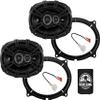 KICKER Front Door 6x9 Speakers Kit for Nissan Titan/Titan XD 2017-2020 Upgrade Kit - Pair of DS Series 6x9 Inch 3-Way Speakers with Adapters and Harnesses - DSC6930, 43DSC69304 view 1