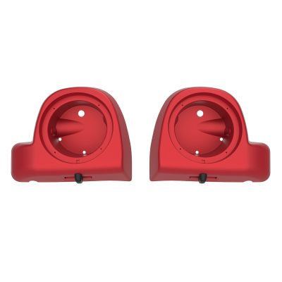Mats-Csrewy Lower Vented Fairing Speaker Pods 6.5 inch for Harley Touring, FLT, FLHT, FLHTCU, FLHRC, Road Glide, Road King, Street Glide, Electra Glide 2014-2023 Wicked Red Denim