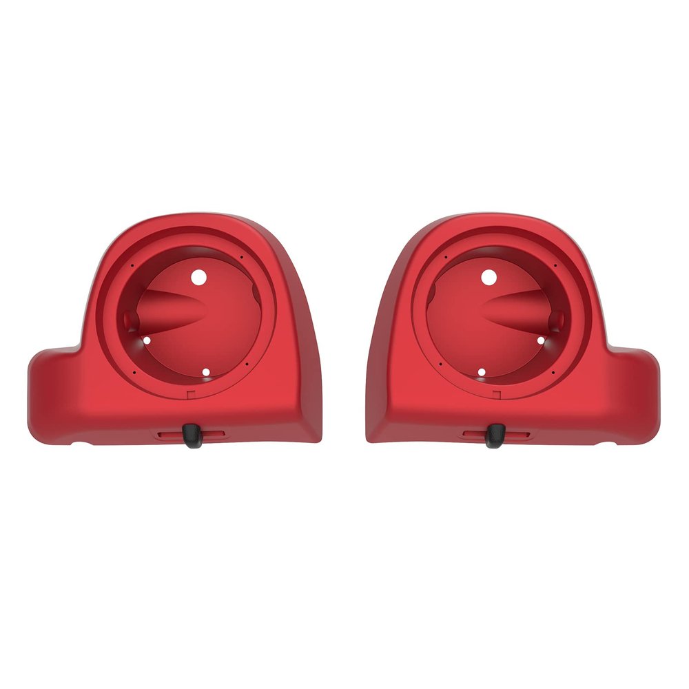 Mats-Csrewy Lower Vented Fairing Speaker Pods 6.5 inch for Harley Touring, FLT, FLHT, FLHTCU, FLHRC, Road Glide, Road King, Street Glide, Electra Glide 2014-2023 Wicked Red Denim