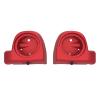 Mats-Csrewy Lower Vented Fairing Speaker Pods 6.5 inch for Harley Touring, FLT, FLHT, FLHTCU, FLHRC, Road Glide, Road King, Street Glide, Electra Glide 2014-2023 Wicked Red Denim view 1
