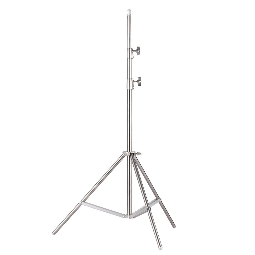 Andoer 200cm Stainless Steel Light Stand, Photography Tripod Stand with 1/4" Screw for Photography Studio/LED Video Light/Umbrella Ring Light/Softbox