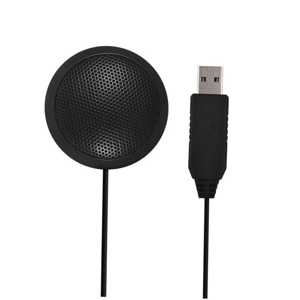 Lurrose 360degree USB Conference Meeting Microphone with Pickup for Audio to Workspaces Play Desktop Mic for Home and Team Calls Black