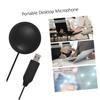 Lurrose 360degree USB Conference Meeting Microphone with Pickup for Audio to Workspaces Play Desktop Mic for Home and Team Calls Black view 4