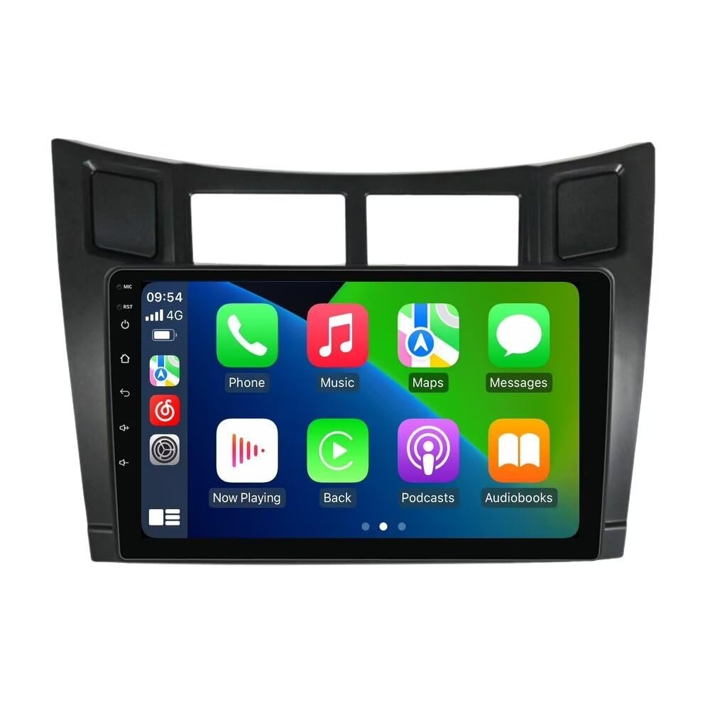4+32GB 8 Core 9" IPS Touch Screen Android Car Radio for Toyota Yaris 2007-2012 Android 13 Upgrade Radio Stereo Dash Kit Built-in Car-Play Android Auto GPS Navi