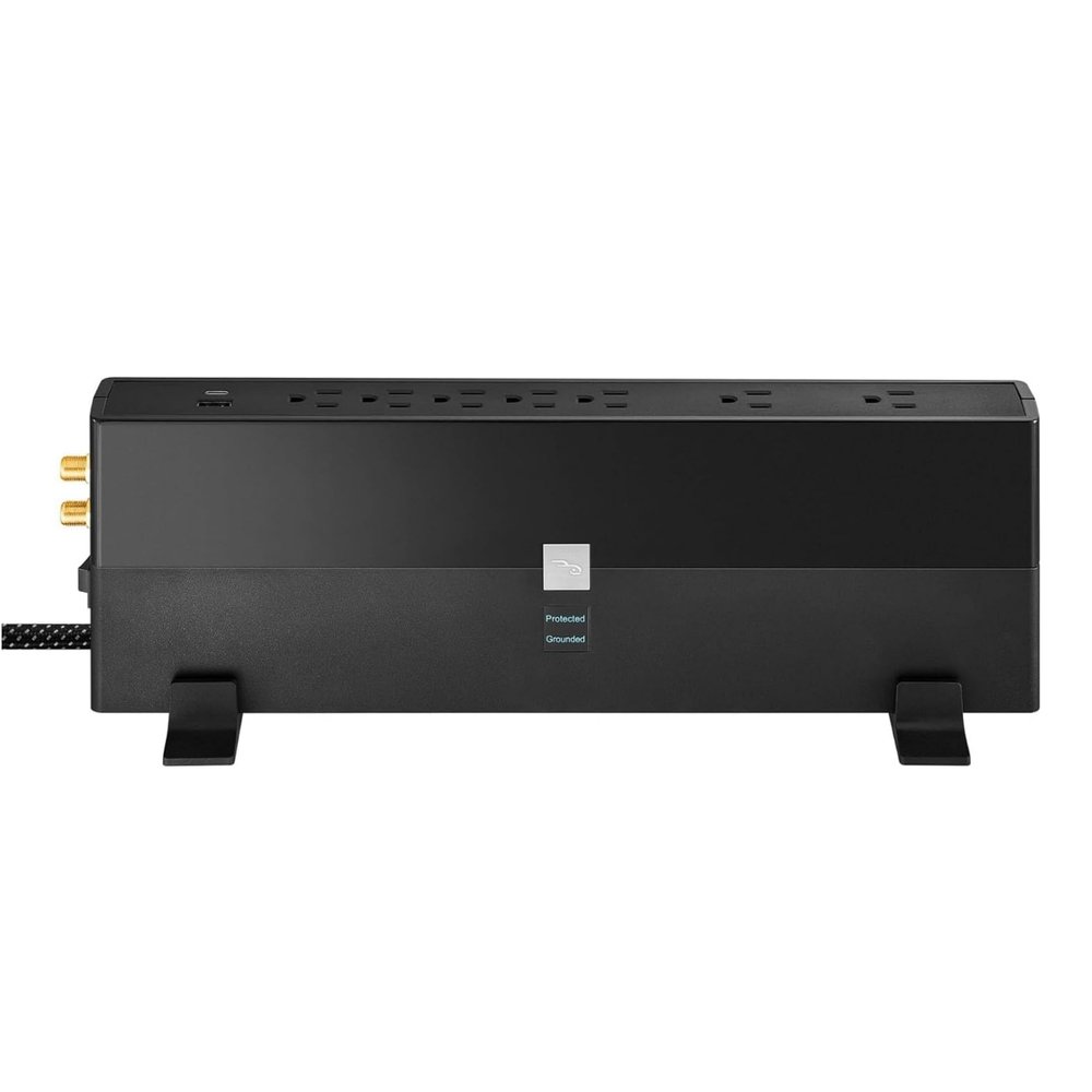 Rocketfish 7-Outlet/1-USB-C/1-USB 3,600 Joules Surge Protector - Apartment & House Essential - Multi-Plug Outlet Power Strip with USB & USB-C Ports - Power Strip with Standard & Wide-Spaced Outlets