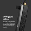 Rocketfish 7-Outlet/1-USB-C/1-USB 3,600 Joules Surge Protector - Apartment & House Essential - Multi-Plug Outlet Power Strip with USB & USB-C Ports - Power Strip with Standard & Wide-Spaced Outlets view 3