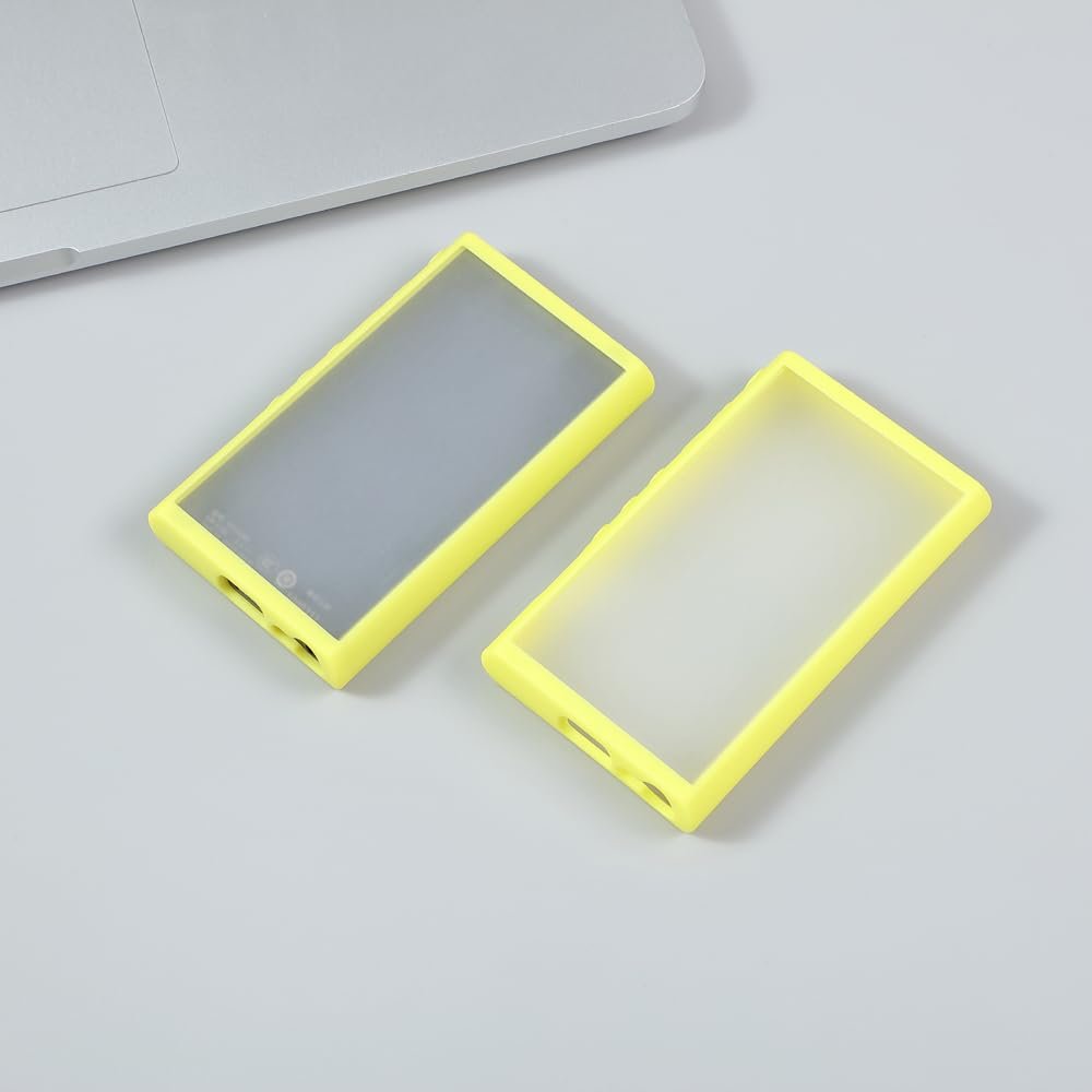 AudioPartner Anti-Fingerprint Shockproof Transparent Skin Feel Back Case Cover for Sony Walkman NW-A306 NW-A307 NW-A300 Series (Yellow)