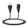 RXQMXG 6ft (1.8m) Computer Power Cord, 10A 125V, AWG24, Black Replacement AC Power Cord for Treadmills, Monitors and Printers Power Cable view 1
