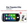 4+64GB 8-Core 9" Car Radio Stereo for Toyota Vitz 2016-2020 Dash Kit, Android 13 GPS Navigation Multimedia Player with Car-Play Android Auto/Rear View view 2