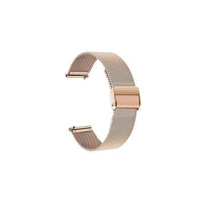 18mm 20mm 22mm Stainless Steel Watch Band For Garmin Venu SQ 2 2S Plus Watch For Garmin Vivoactive 3 4 4S Metal Strap (Color : Rosegold, Size : 18mm)