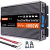 3000W 4000W 5000W 6000W Pure Sine Wave Power Inverter High Efficiency DC 12V/24V to AC 220V 230V 240V Converter Solar Power Inverter with AC Outlets & LCD Display (4000W,12Vto220V) view 1