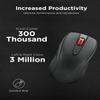 Lenovo USB-C Rechargeable Silent Mouse (WL500) - Silent Buttons, USB-C Rechargeable, Ambidextrous Grip, Adjustable DPI - Plug-and-Play 2.4G Receiver Computer Mouse (Black) view 2