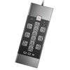 Rocketfish - 12-Outlet 5,280 Joules Surge Protector with USB and USB-C - Apartment & House Essential - Wall Mountable Surge Protector Outlet - Power Strip with Standard & Wide-Spaced Outlets, Black view 1