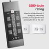 Rocketfish - 12-Outlet 5,280 Joules Surge Protector with USB and USB-C - Apartment & House Essential - Wall Mountable Surge Protector Outlet - Power Strip with Standard & Wide-Spaced Outlets, Black view 3
