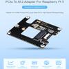PCIe to M.2 Adapter for Raspberry Pi 5, Supports NVMe Drive Protocol Compatible with 2230/2242 Size M.2 Solid State Drive, High-Speed Reading/Writing, Gen2 and Gen3 Modes, HAT + Standard view 2