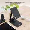 TooQ PH-Hermes-Halley - Adjustable Stand for Mobile Phone or Tablet up to 12.9 Inches, Foldable, 360 Rotation, Black view 2
