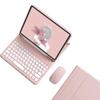 kaidisen Keyboard Case for Galaxy Tab A9+ 11 inch Case with Keyboard and Bluetooth Mouse, Detachable Candy Color Keyboard Cover Round Key,Pink view 1