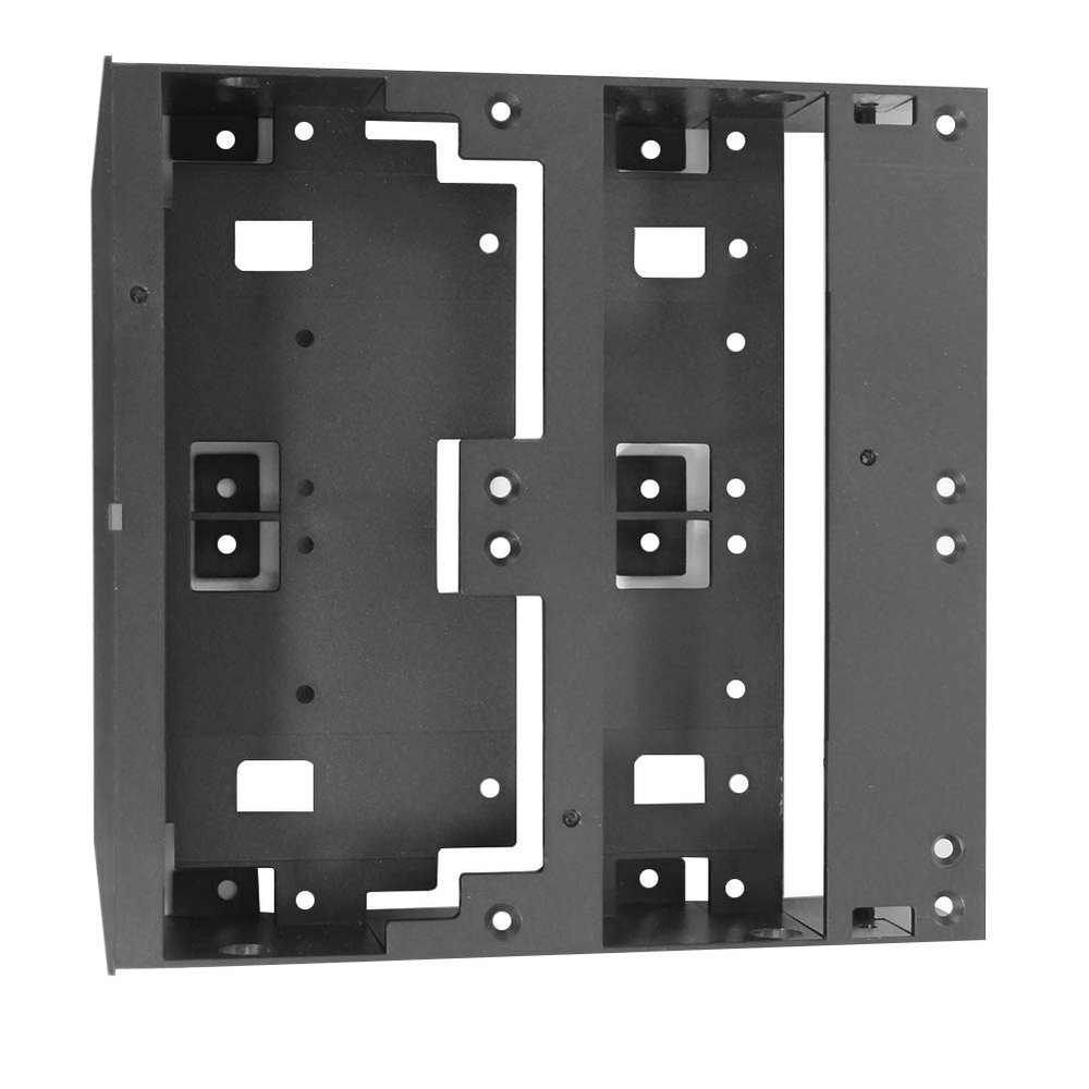 2.5in/3.5in HDD/SSD Drive Bracket, 5.25in Bay Adapter, Fits 6x 2.5in Drives, Supports 7-15mm Heights, PC Storage Expansion