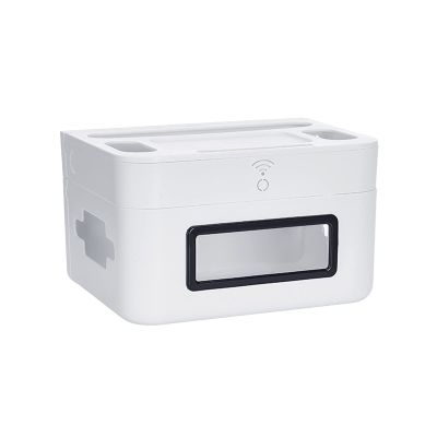 Cable Management Box Multifunctional Router Storage Box Wall-Mounted Cables and Wires Organizer Box Large Capacity Removable Cord Organizer, Keep Wires Safe & Organized Cord Organizer Box