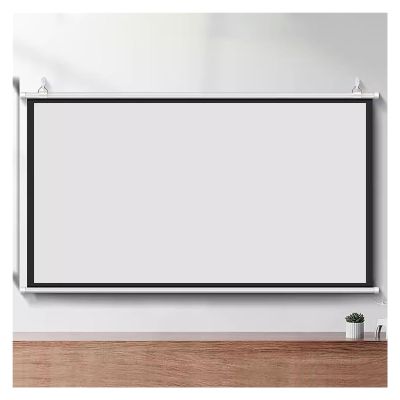 60 72 Inch HD Projector Screen Portable, 16:9/4:3 Home Theater Movie Screen for Playroom Living Room Bedroom Children Study Gaming Room, Lightweight Mobile No-Hole Wall Hanging White Screen (Color :