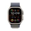 Apple Watch Ultra 2 (GPS + Cellular 49mm) Rugged Titanium Case with Blue/Black Trail Loop, M/L (Renewed) view 2