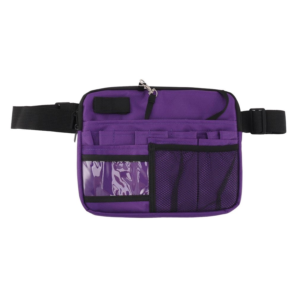 DirectNine Basics Doctor Waist Bag, Adjustable Design Nurse Fanny Pack Multi Compartments for Operation (Purple), Genericzfhk6q2sip-12