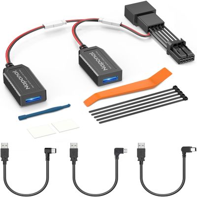 Naponal GPS Dash Cam Power Adapter, (10Pin Type A Connector)Mirror Camera Radar Charger Station GPS Dashcam Charger Cable for Select Subaru, Nissan, Infiniti and More with Auto-dimming Rearview Mirror