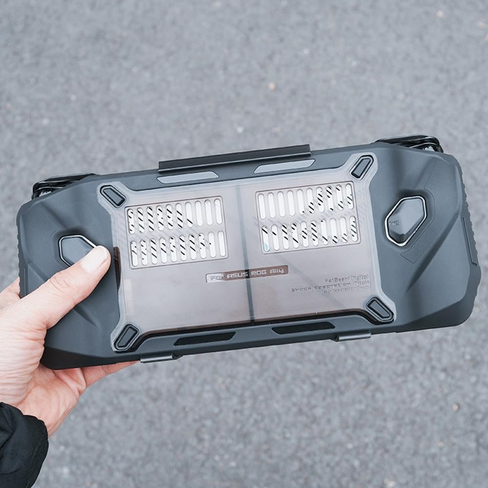 FATBEAR Rugged Shockproof Armor Buffer Protective Shell Skin Case Cover for ASUS ROG Ally (Bottom Cover)