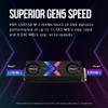 PNY CS3150 XLR8 Gaming Epic-X RGB 1TB PCIe Gen5 x4 NVMe M.2 SSD with RGB Dual Fan Heatsink - Microsoft DirectStorage Compatible  up to 11500 MB/s Read  M280CS3150XHS-1TB-RB view 3