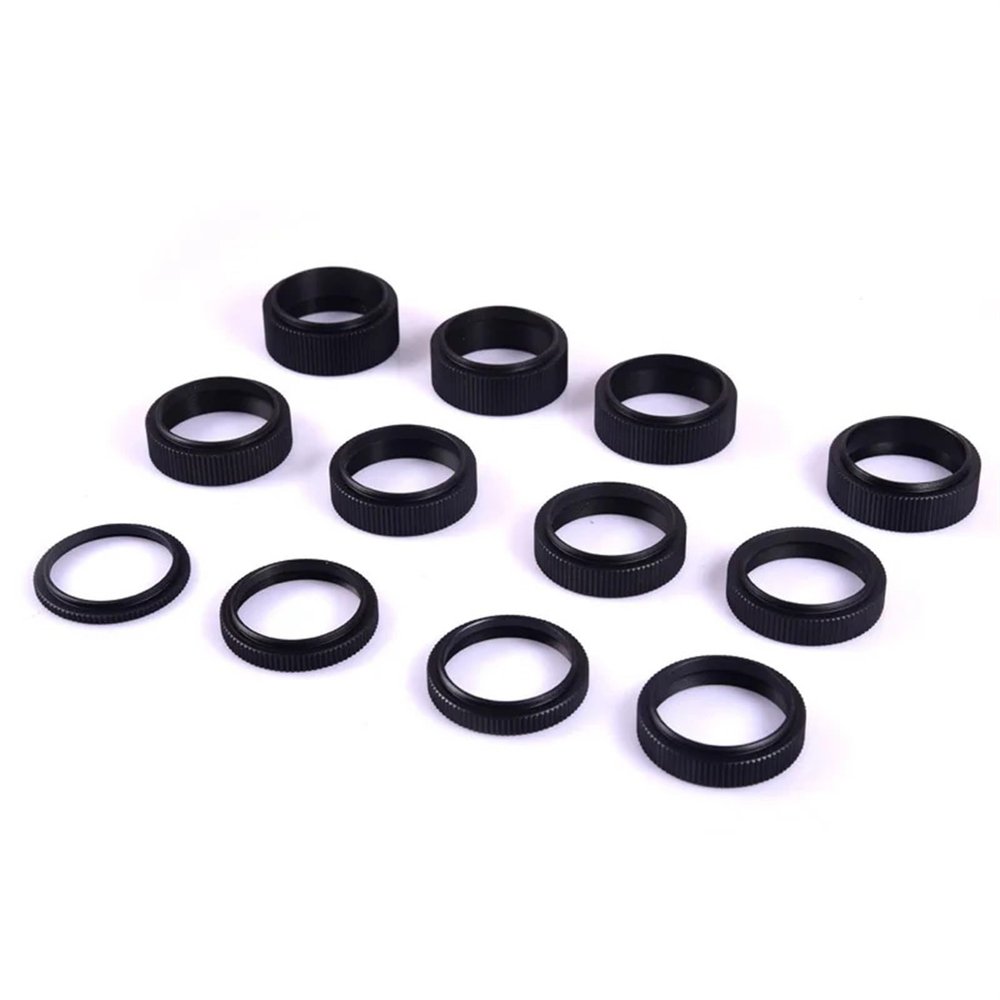 AMNOUR M48 Extension Tube - 4mm 7.5mm 11-20mm 25mm Threaded Length with Anti-Slip (Color : 17mm)