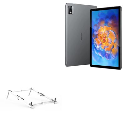 BoxWave Stand and Mount Compatible with Blackview Tab 12 Pro - Pocket Aluminum Stand 3-in-1, Portable Multi Angle Viewing Riser - Metallic Silver