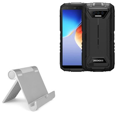 BoxWave Stand and Mount Compatible with Doogee S41 Pro - VersaView Aluminum Stand, Portable, Multi Angle Viewing Sturdy