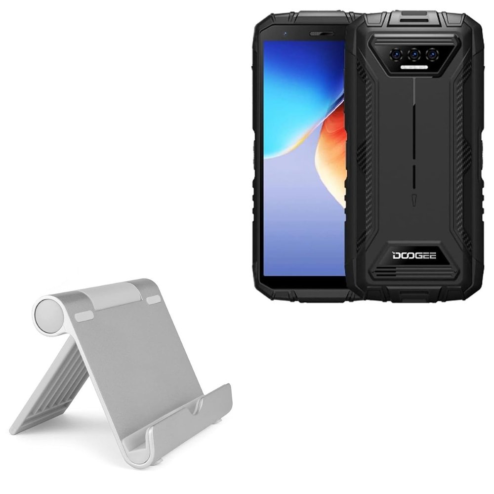 BoxWave Stand and Mount Compatible with Doogee S41 Pro - VersaView Aluminum Stand, Portable, Multi Angle Viewing Sturdy