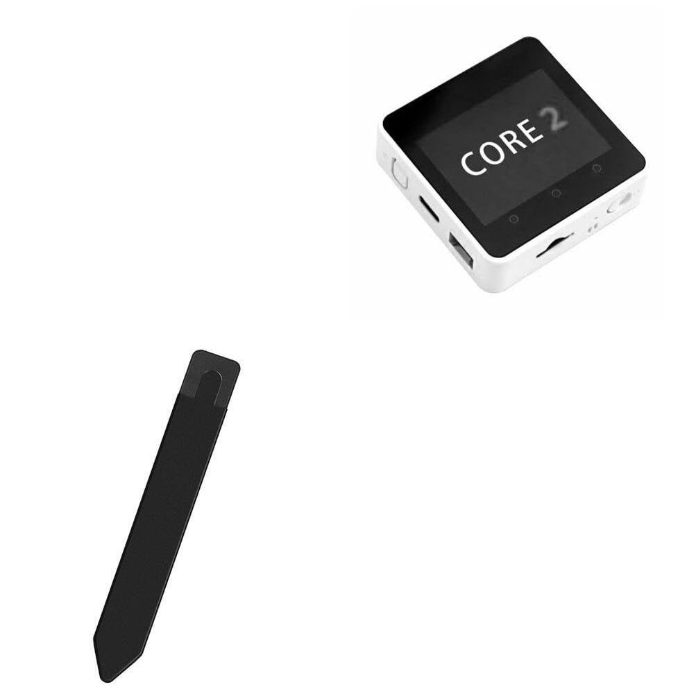 BoxWave Stylus Pouch Compatible with M5Stack Core2 ESP32 IoT Development Kit - Stylus PortaPouch, Pen Stylii Holder Carrier Portable Self-Adhesive - Jet Black