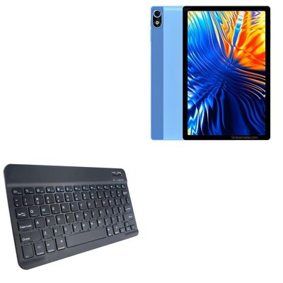 BoxWave Keyboard Compatible with Doogee T10Plus - SlimKeys Bluetooth Keyboard, Portable Thin with Chiclet-Style Keys - Jet Black
