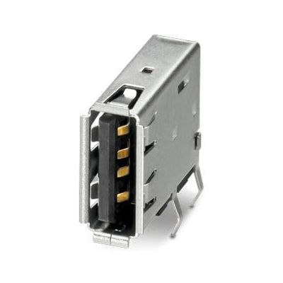 1332630, USB PCB Connector, USB-A, Socket, 4pos, 480 Mbps, Solder Conn, Cuc-USB2.0-J1ST-AV/UAF-THT