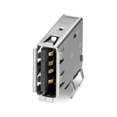 1332630, USB PCB Connector, USB-A, Socket, 4pos, 480 Mbps, Solder Conn, Cuc-USB2.0-J1ST-AV/UAF-THT
