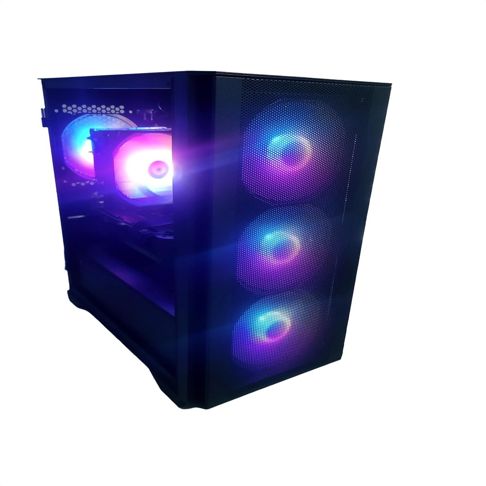 DirectNine Basics Gaming Computer Desktop with Nvidia Geforce RTX 4060 Ti 16GB 8-Core AMD RYZEN CPU 4.6Ghz Turbo 32GB RAM 1TB Solid State Storage Drive SSD NVME M2 Plug and Play Windows 11 Professional, Black